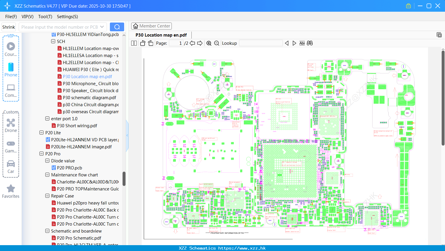 Huawei P30 Location Map En